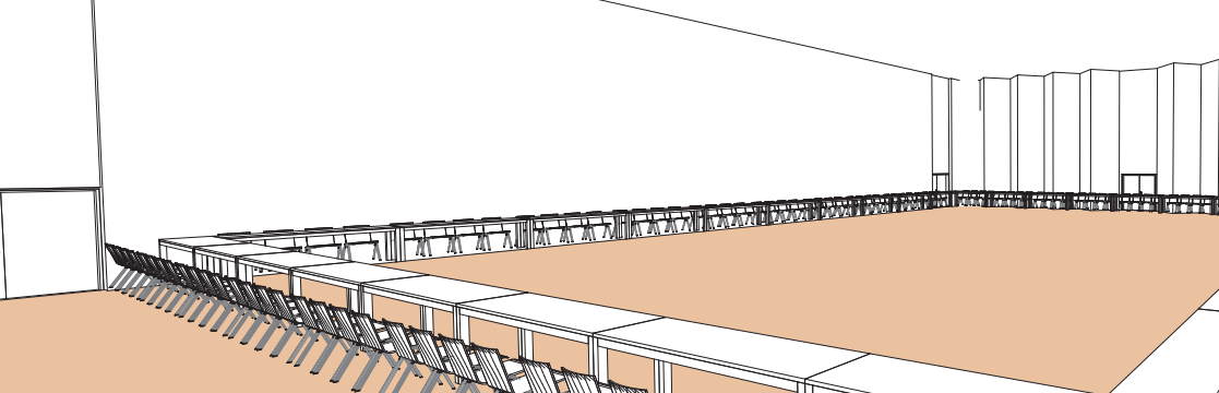 Salle A version étroite boardroom